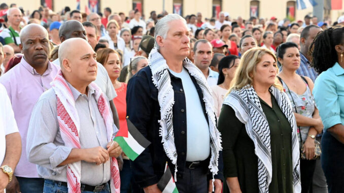 Preside Díaz-Canel Tribuna Antimperialista en apoyo al pueblo palestino